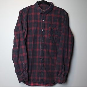 GLOBE LONG SLEEVE BUTTON UP SHIRT